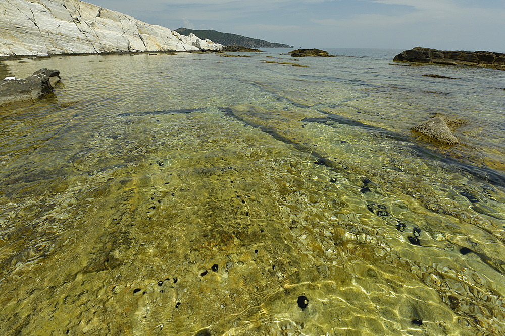 Ancient quarry of Alyki, Thassos, Greek Islands, Greece, Europe