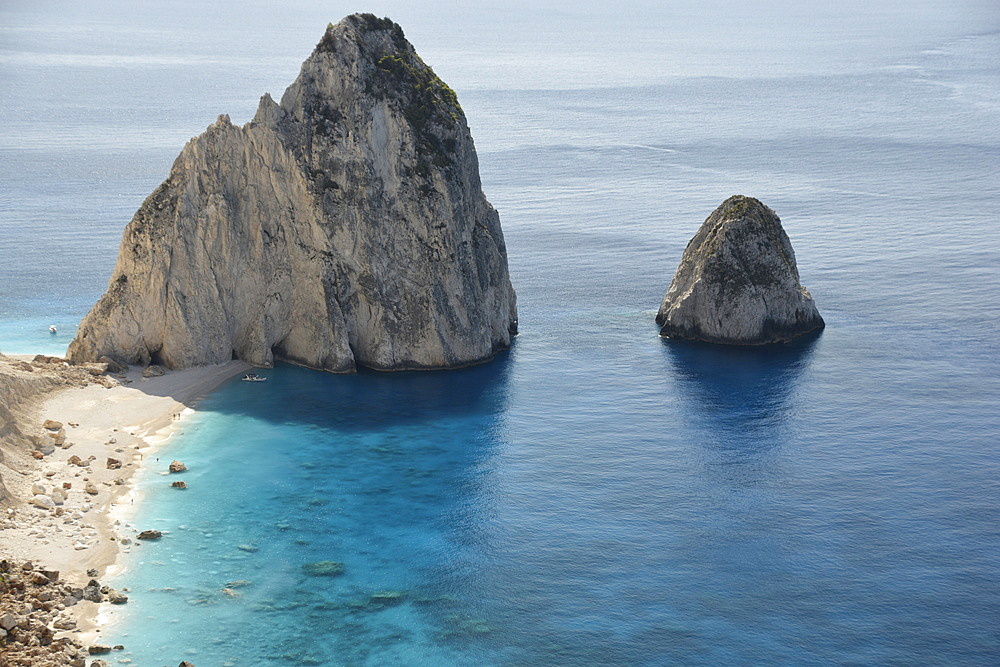 Elevated view on Myzithres Beach, Zakhyntos, Greece