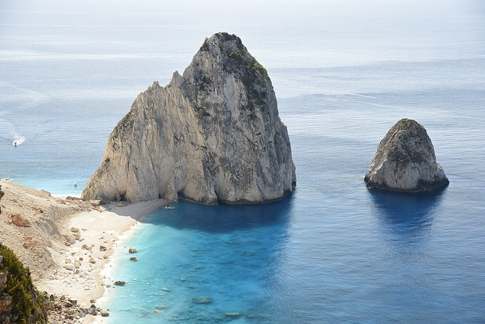 Elevated view on Myzithres Beach, Zakhyntos, Greece