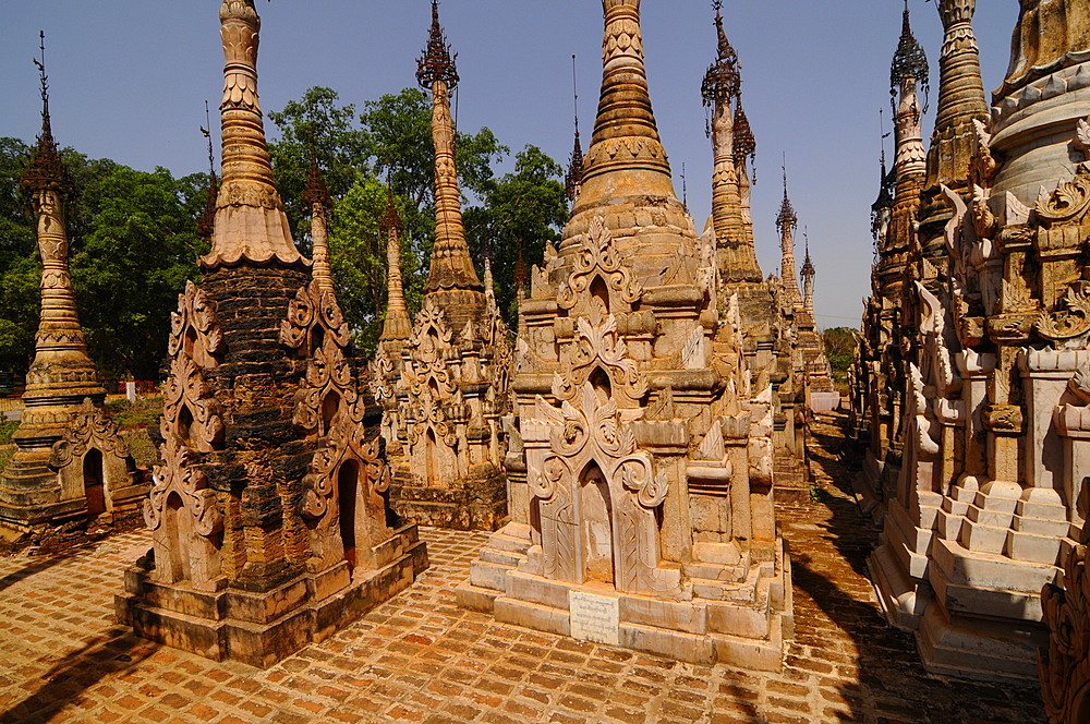 The pagodas of Kakku, Shan State, Myanmar, Asia