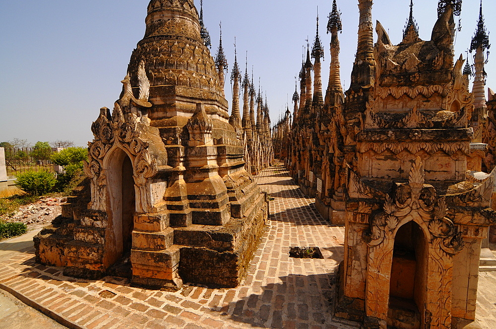 The pagodas of Kakku, Shan State, Myanmar, Asia