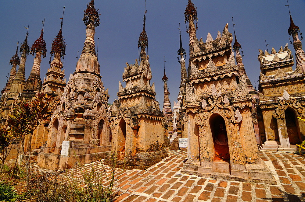 The pagodas of Kakku, Shan State, Myanmar, Asia