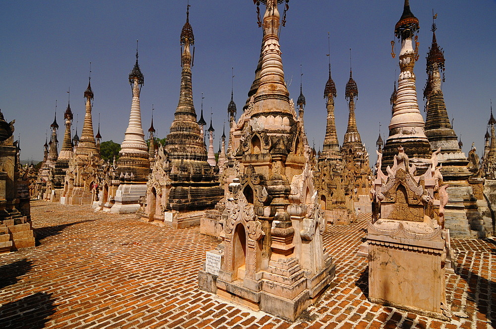 The pagodas of Kakku, Shan State, Myanmar, Asia