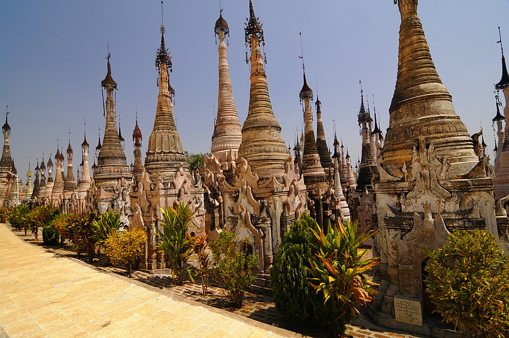 The pagodas of Kakku, Shan State, Myanmar, Asia