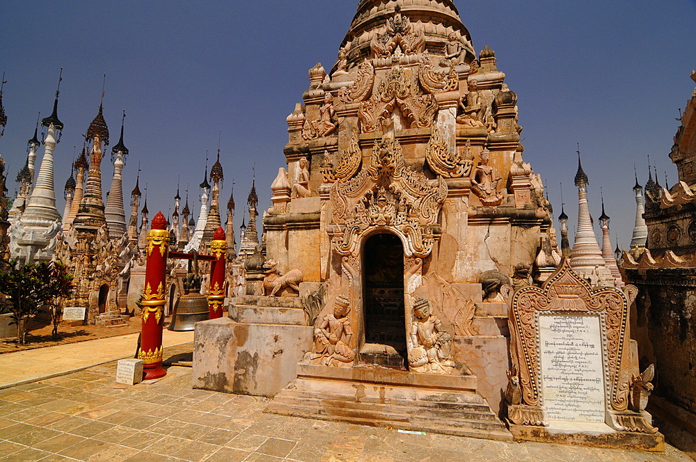 The pagodas of Kakku, Shan State, Myanmar, Asia