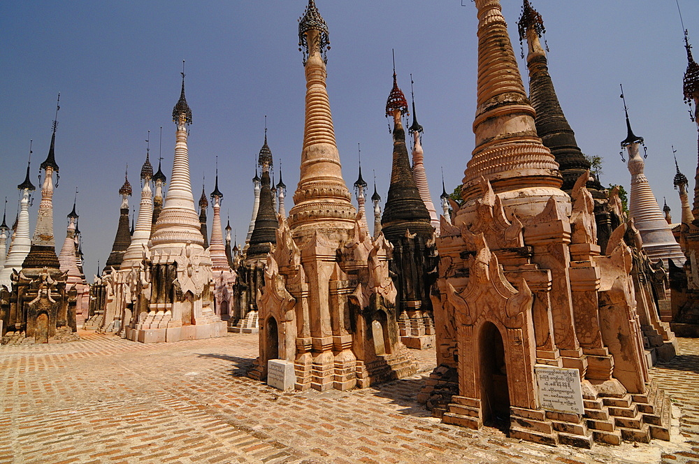 The pagodas of Kakku, Shan State, Myanmar, Asia