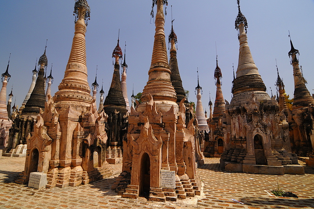 The pagodas of Kakku, Shan State, Myanmar, Asia