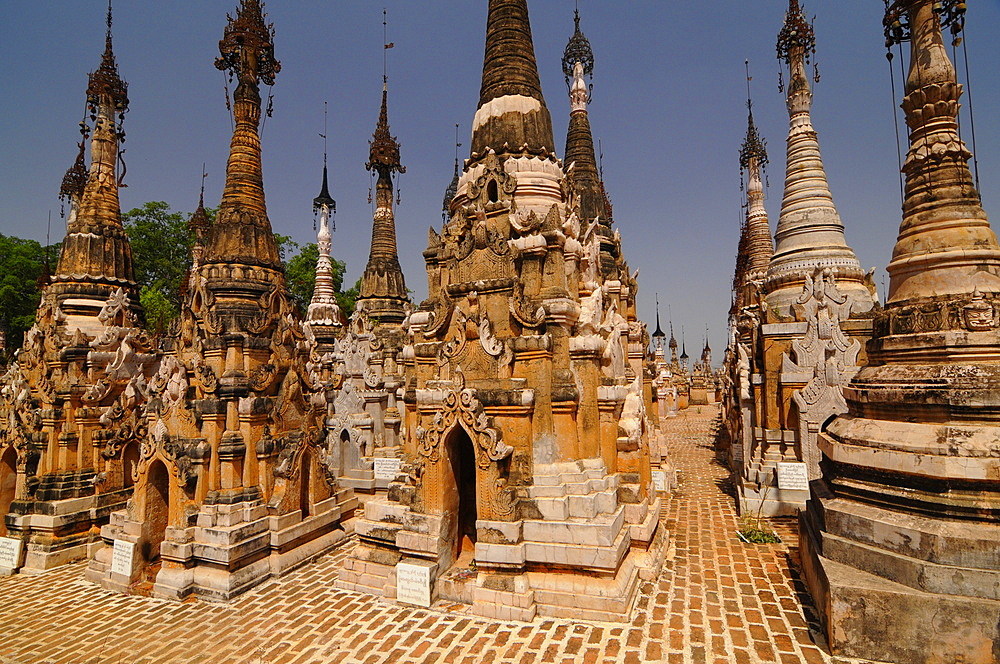 The pagodas of Kakku, Shan State, Myanmar, Asia