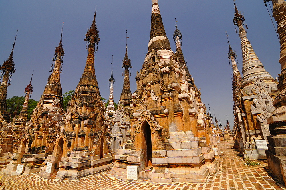 The pagodas of Kakku, Shan State, Myanmar, Asia