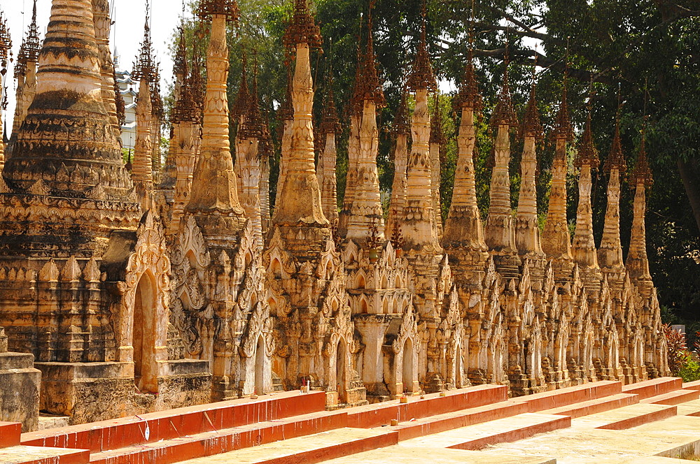 The pagodas of Kakku, Shan State, Myanmar, Asia