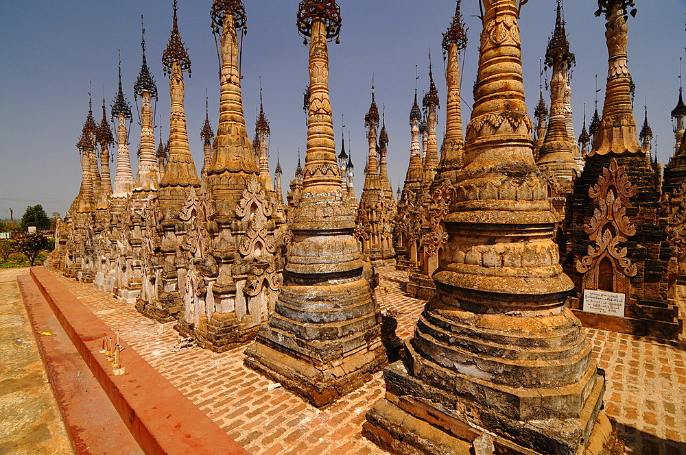 The pagodas of Kakku, Shan State, Myanmar, Asia