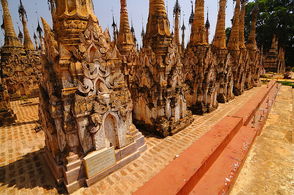 The pagodas of Kakku, Shan State, Myanmar, Asia