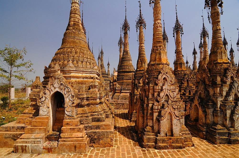 The pagodas of Kakku, Shan State, Myanmar, Asia