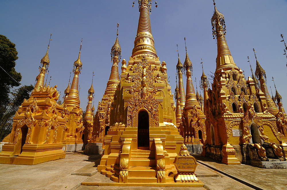 The pagodas of Kakku, Shan State, Myanmar, Asia