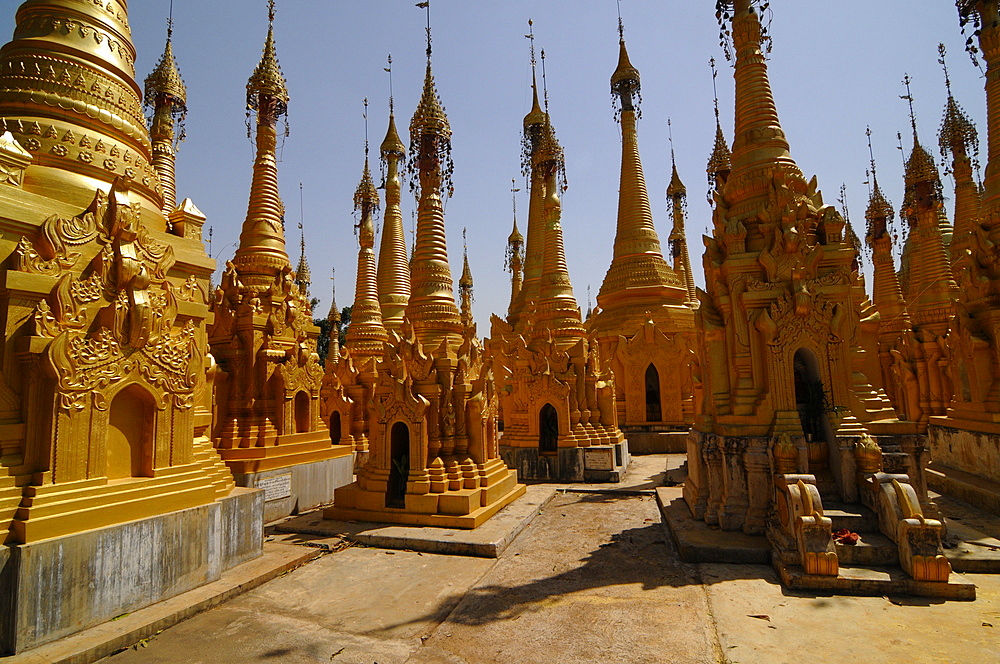 The pagodas of Kakku, Shan State, Myanmar, Asia