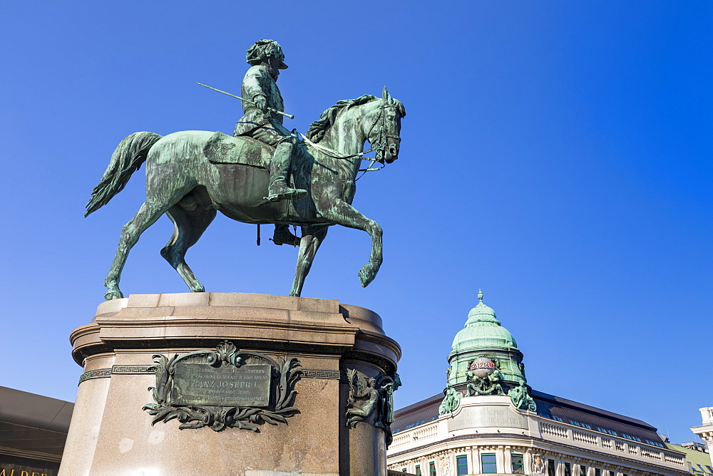 Equestrian statue of Archduke Albrecht outside Albertina Museum, Vienna, Austria, Europe