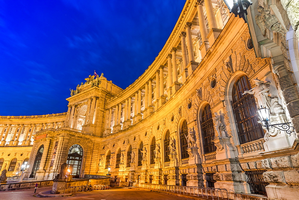 Hofburg at night, Vienna, Austria, Europe