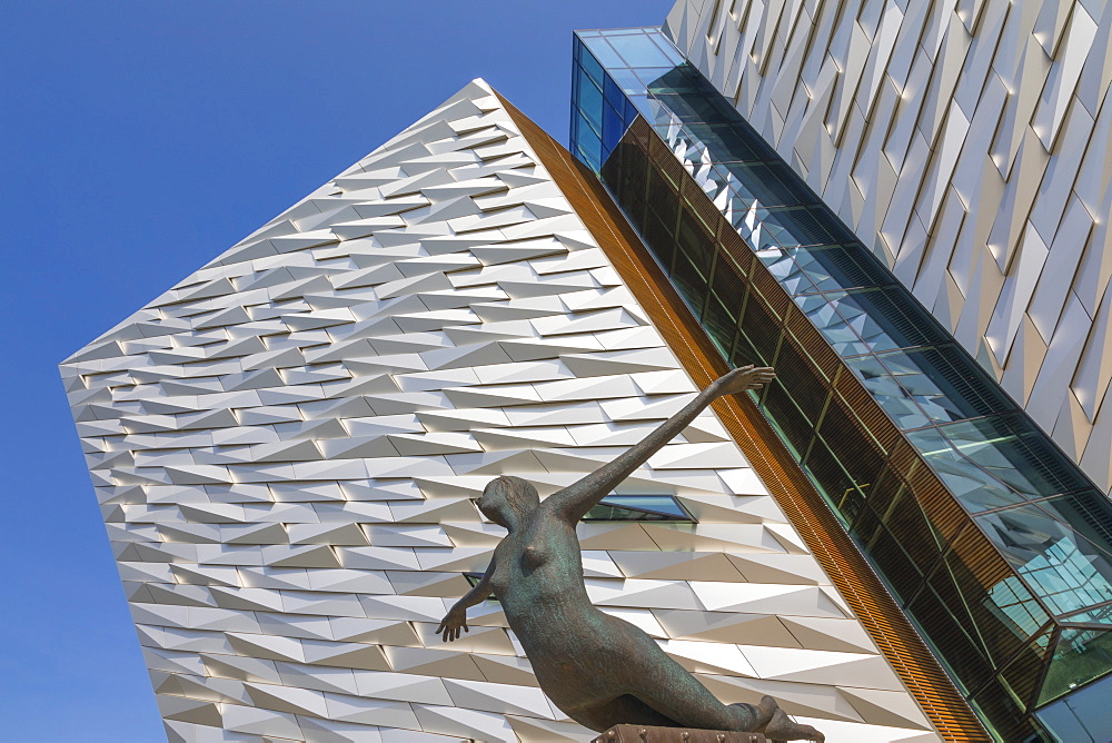 Titanica scuplture, Titanic Belfast, Belfast, Ulster, Northern Ireland, United Kingdom, Europe