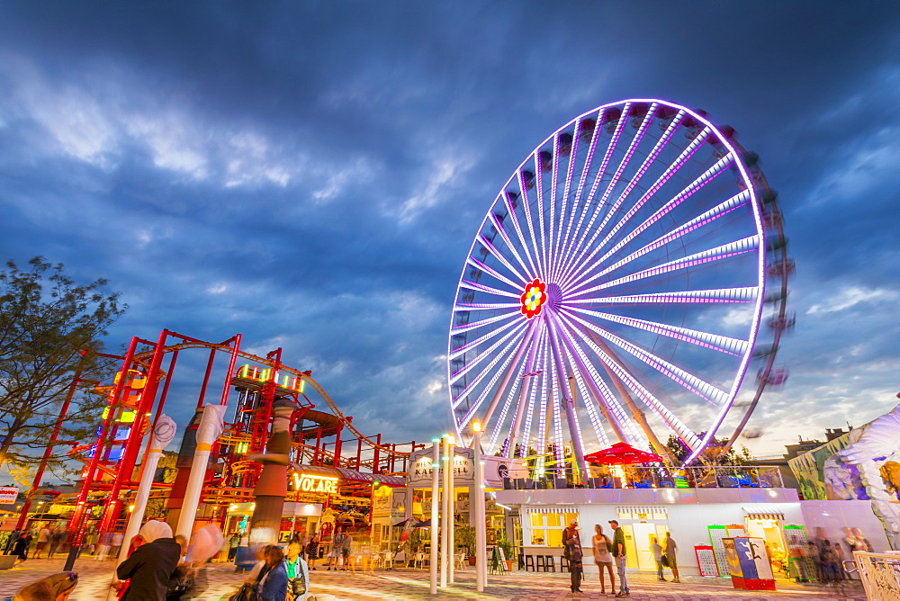 Blumenrad, Ferris Wheel, Wurstelprater Amusement Park, Vienna, Austria, Europe