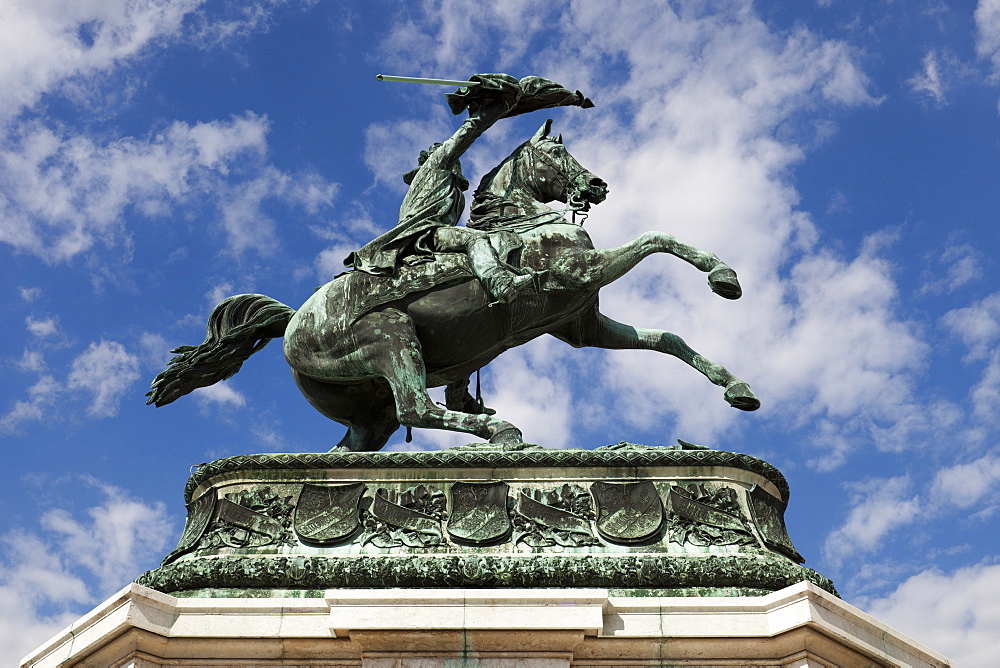 Equestrian statue of Archduke Charles of Austria, Duke of Teschen, Vienna, Austria, Europe