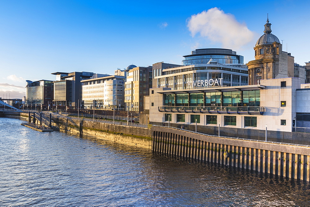 Riverboat casino and International Financial Services District, (IFSD), Broomielaw, River Clyde, Glasgow, Scotland, United Kingdom, Europe