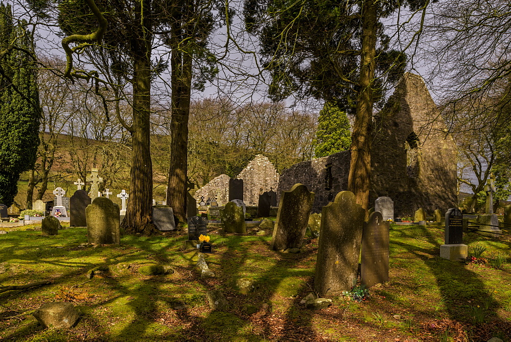 Killeavy Old Churches, Slieve Gullion, County Armagh, Ulster, Northern Ireland, United Kingdom, Europe