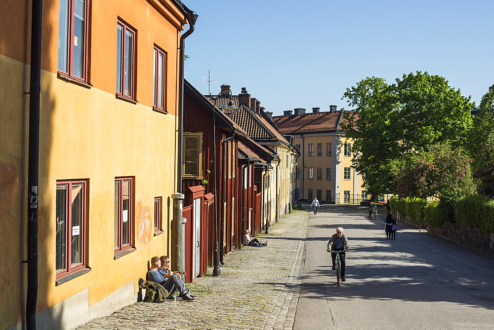 Historic homes in Nytorget, Sodermalm, Stockholm, Sweden, Scandinavia, Europe