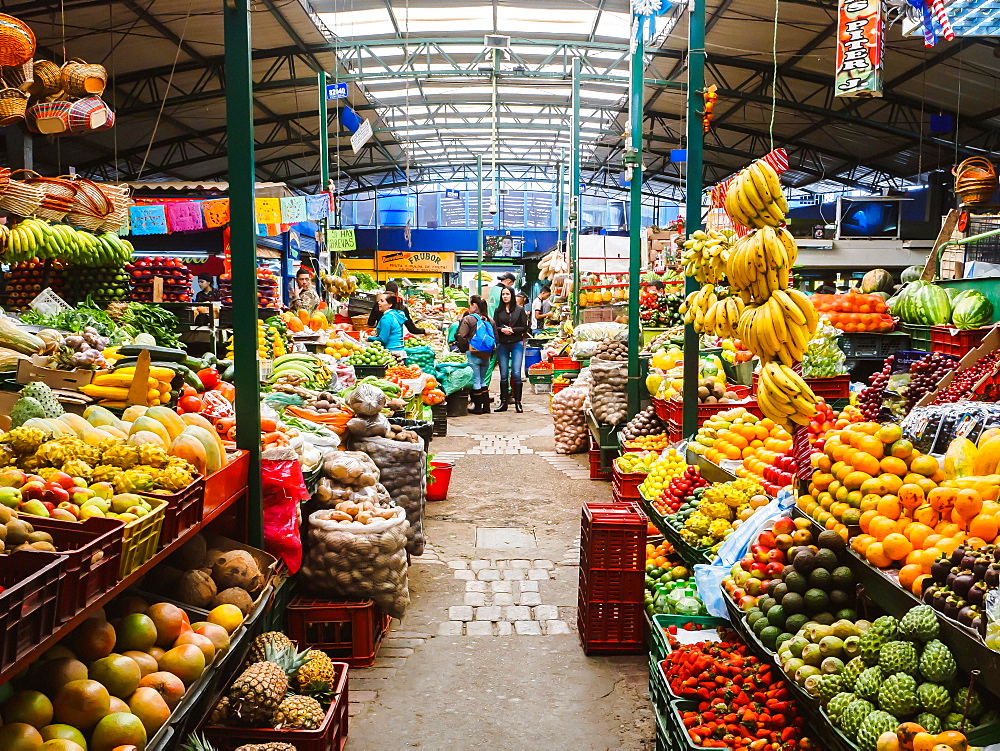 The produce section of Paloquemao market, Bogota, Colombia, South America