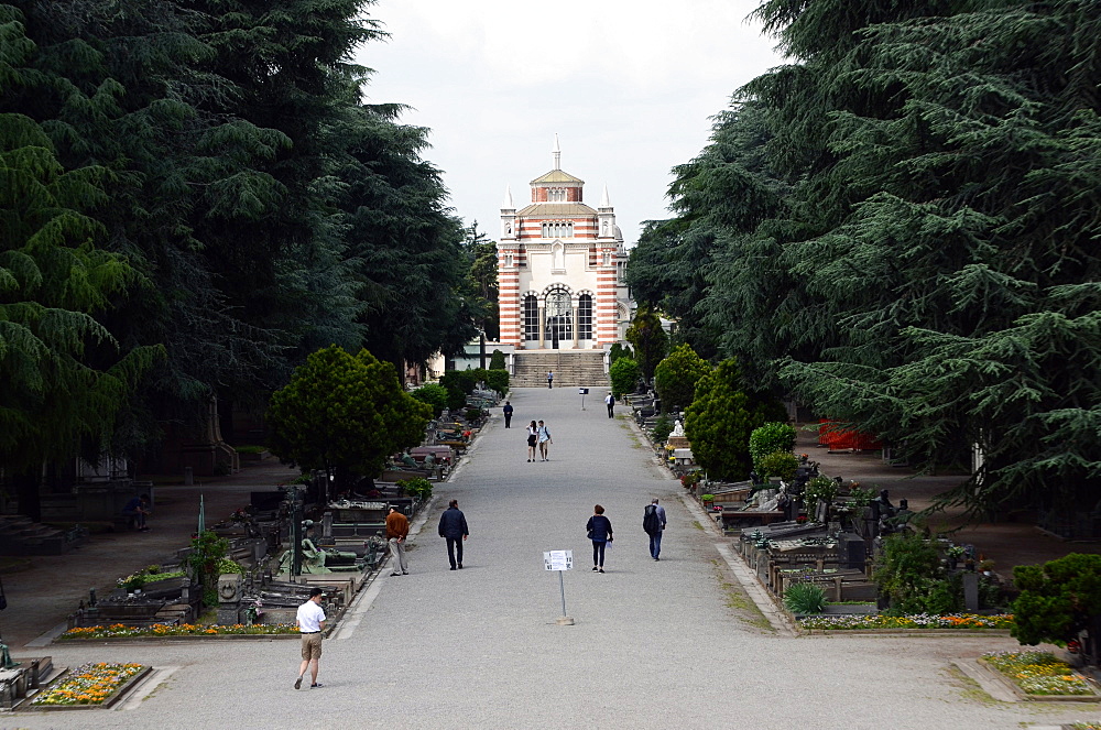 The Monumental Cemetery, more than just a simple cemetery, is an extraordinary outdoor museum, Milan, Lombardy, Italy, Europe