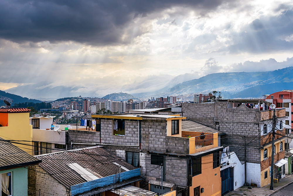 Cityscape of Quito, Ecuador, South America