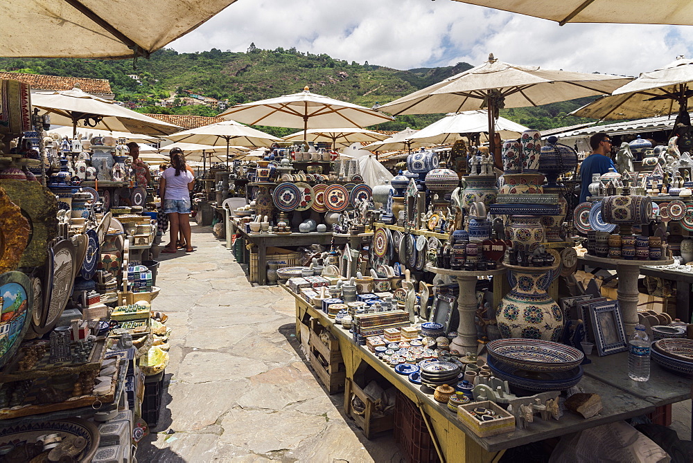 Flea market in Ouro Preto, Minas Gerais, Brazil, South America