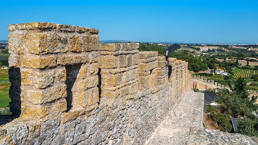 Castle Ramparts at Castelo de Obidos, Oeste, Leiria District, Portugal, Europe