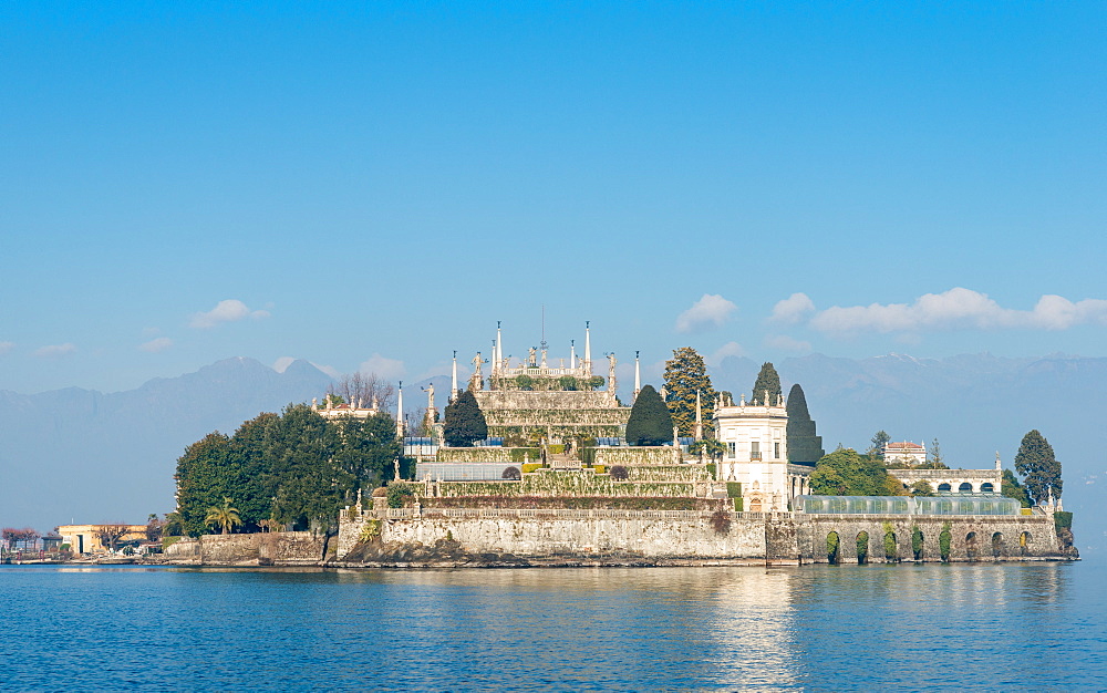 Isola Bella, one of the Borromeo Islands in winter, Lake Maggiore, Piedmont, Italian Lakes, Italy, Europe