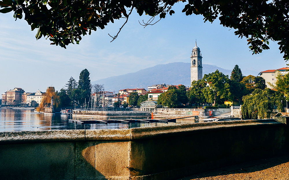 The port area of Pallanzo, Lake Maggiore, Piedmont, Italian Lakes, Italy, Europe