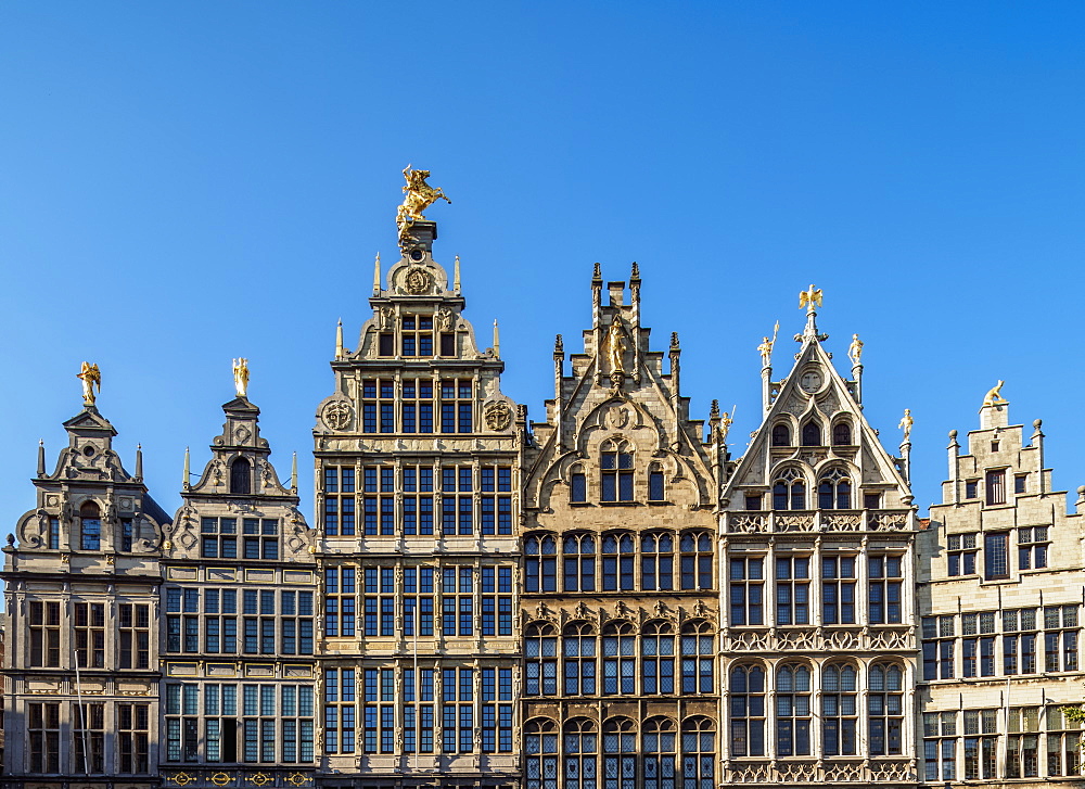 Guild Houses on Grote Markt, Antwerp, Belgium, Europe