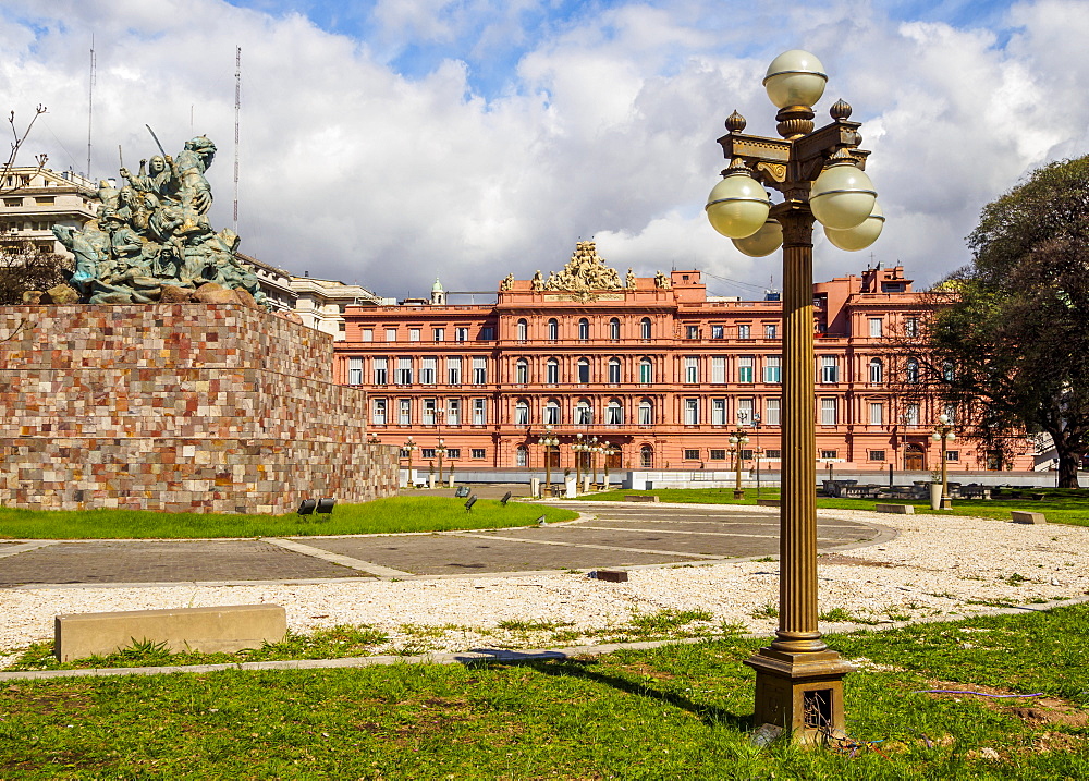 View of the Casa Rosada on Plaza de Mayo, Monserrat, City of Buenos Aires, Buenos Aires Province, Argentina, South America