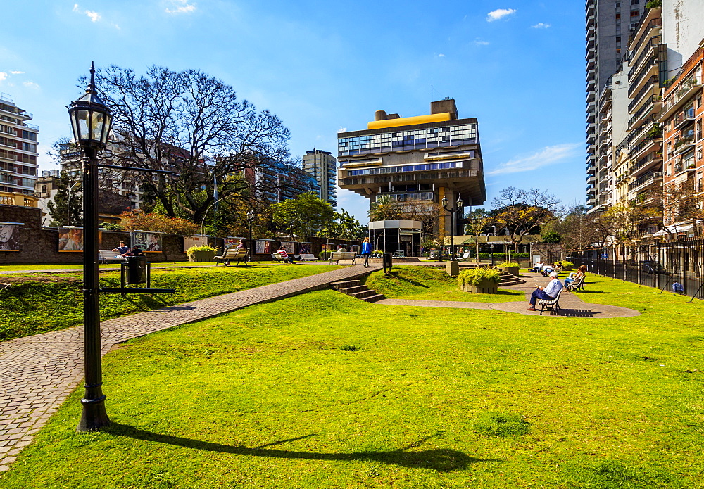 View of the National Library of the Argentine Republic, Recoleta, City of Buenos Aires, Buenos Aires Province, Argentina, South America