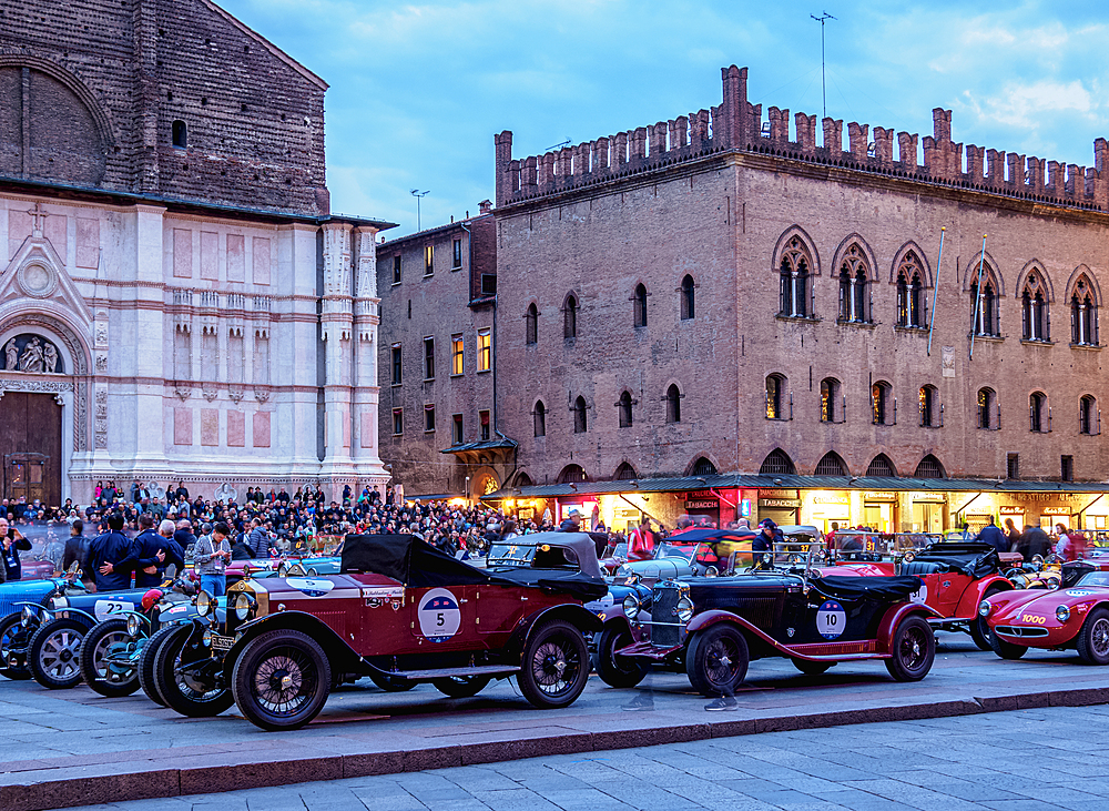 1000 Miglia at Piazza Maggiore, Bologna, Emilia-Romagna, Italy, Europe