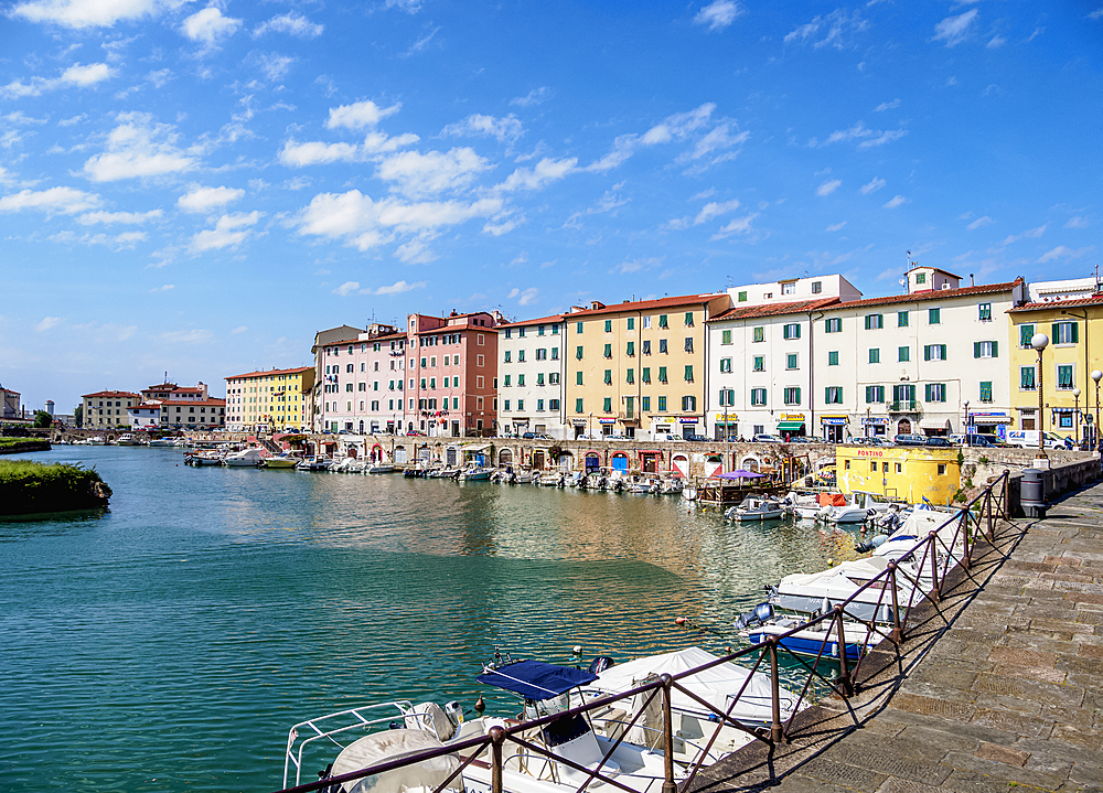 Canal in Venezia Nuova, Livorno, Tuscany, Italy, Europe