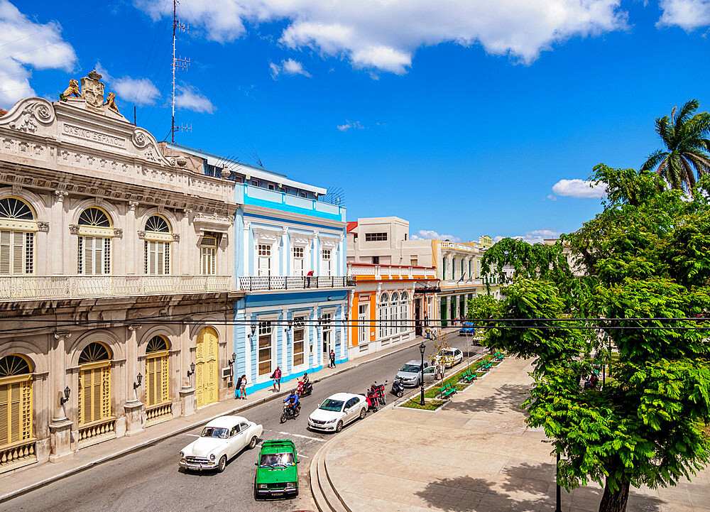 Casino Espanol and Libertad Square, elevated view, Matanzas, Matanzas Province, Cuba, West Indies, Caribbean, Central America