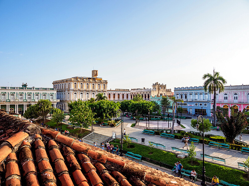 Serafin Sanchez Park, elevated view, Sancti Spiritus, Sancti Spiritus Province, Cuba, West Indies, Caribbean, Central America