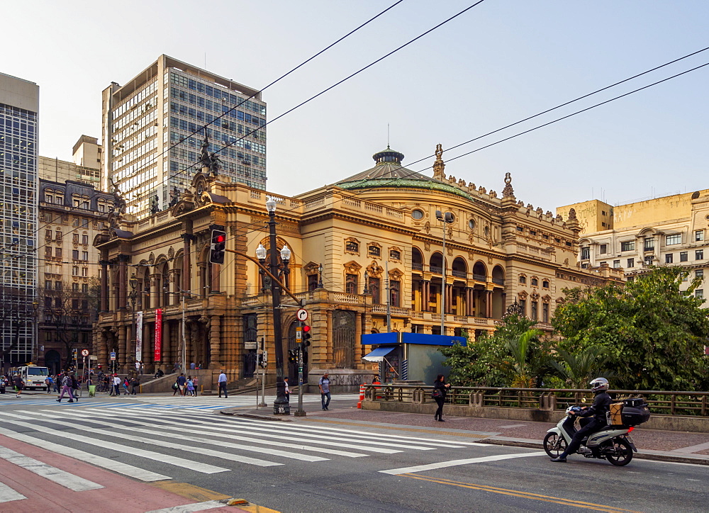 View of the Municipal Theatre, City of Sao Paulo, State of Sao Paulo, Brazil, South America