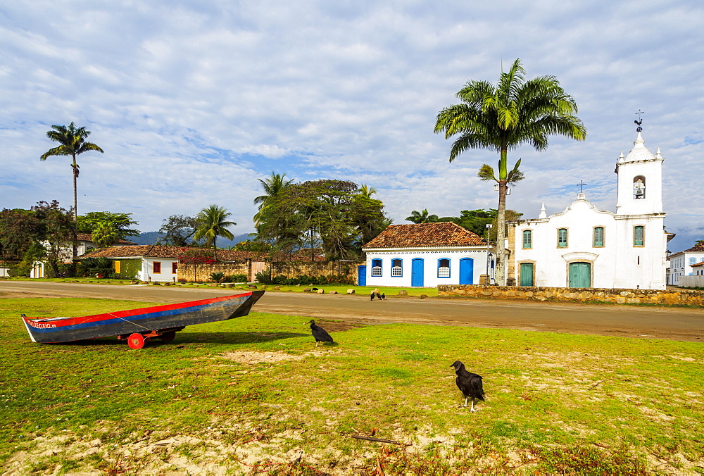 View of the Nossa Senhora das Dores Church, Paraty, State of Rio de Janeiro, Brazil, South America