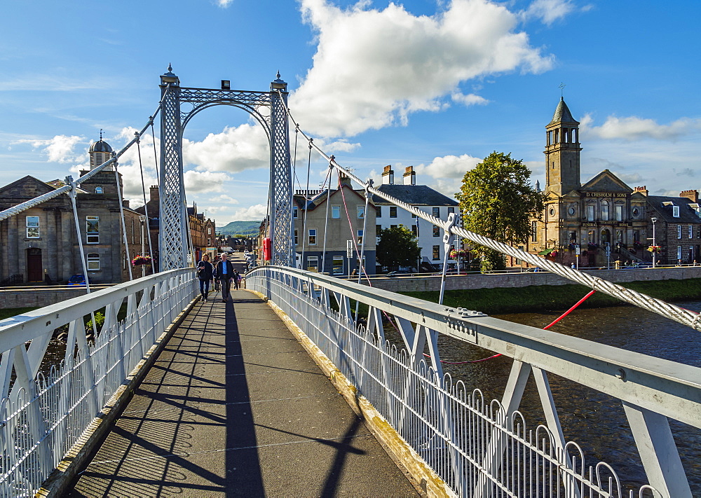 View of the Greig Street Bridge, Inverness, Highlands, Scotland, United Kingdom, Europe