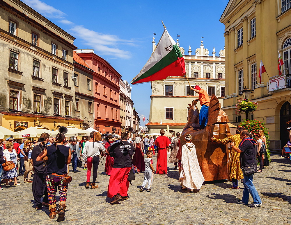 Copper Hen during the Jagiellonian Fair, Old Town, City of Lublin, Lublin Voivodeship, Poland, Europe