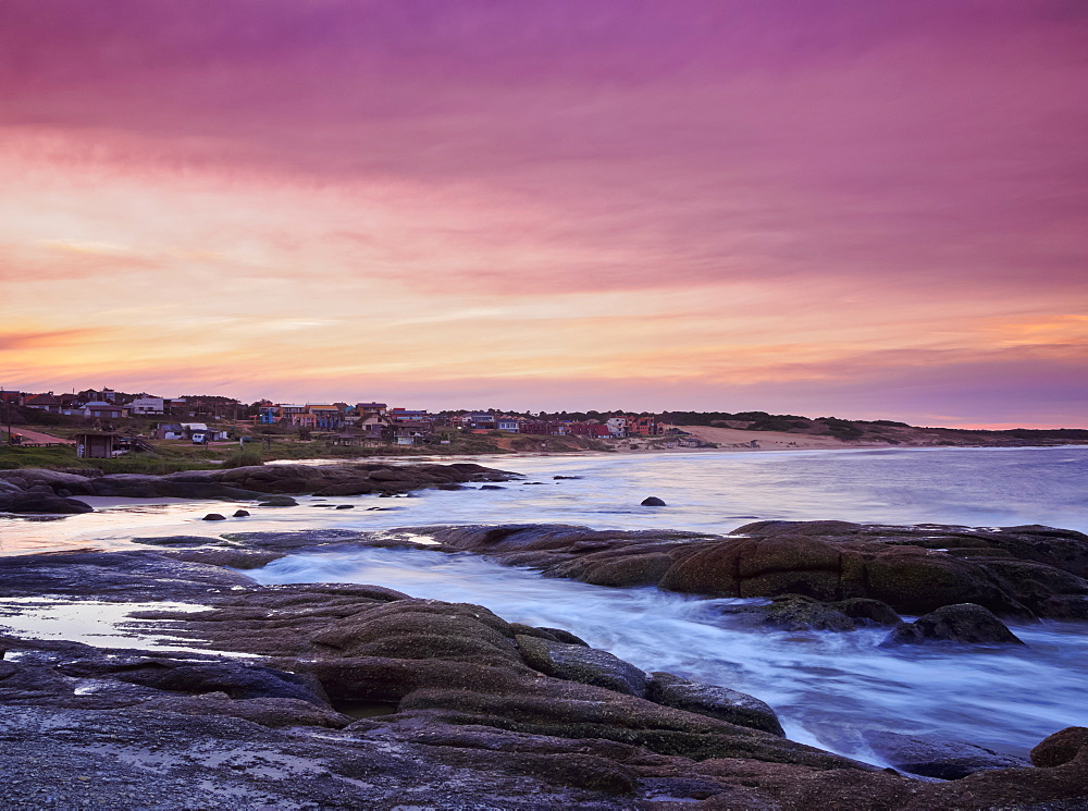 Sunset over Punta del Diablo, Rocha Department, Uruguay, South America