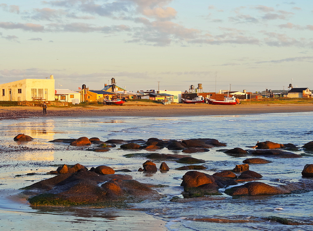 Beach at sunrise, Cabo Polonio, Rocha Department, Uruguay, South America