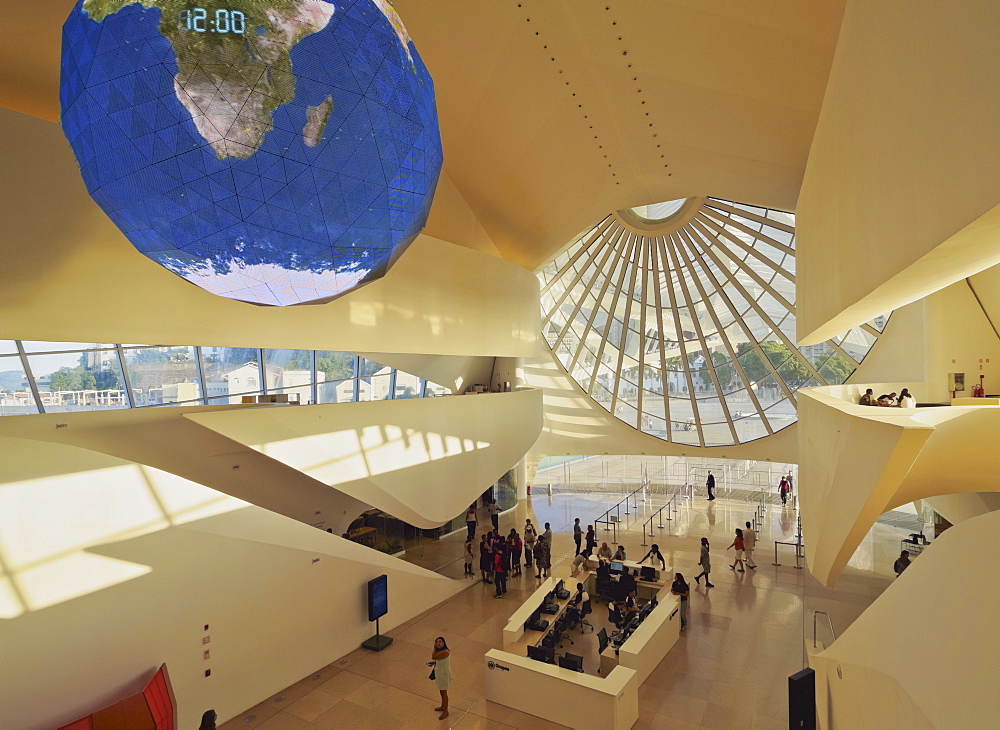 Interior of the Museum of Tomorrow (Museu do Amanha) by Santiago Calatrava, Praca Maua, Rio de Janeiro, Brazil, South America