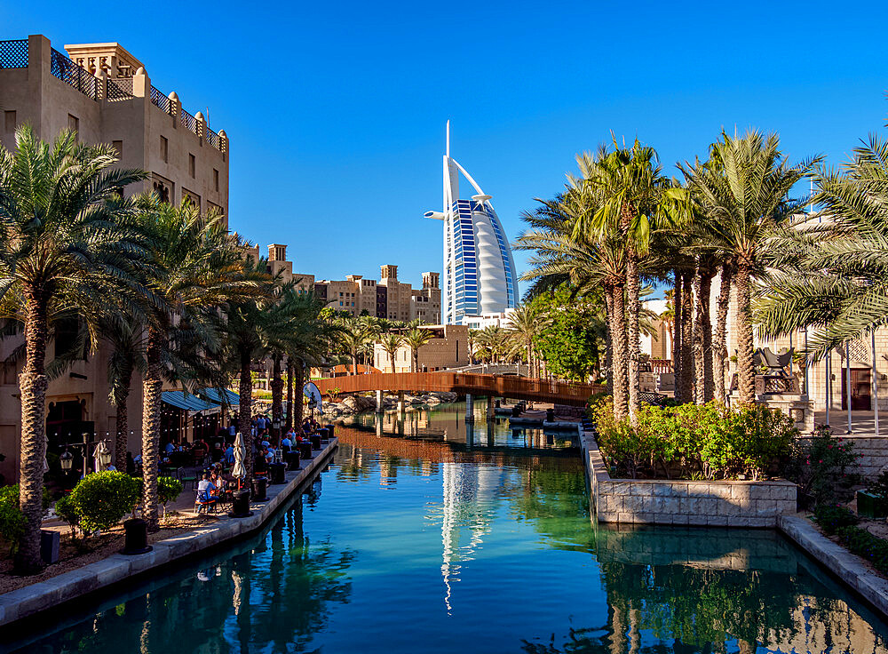 Medinat Jumeirah and Burj Al Arab Luxury Hotel, Dubai, United Arab Emirates, Middle East