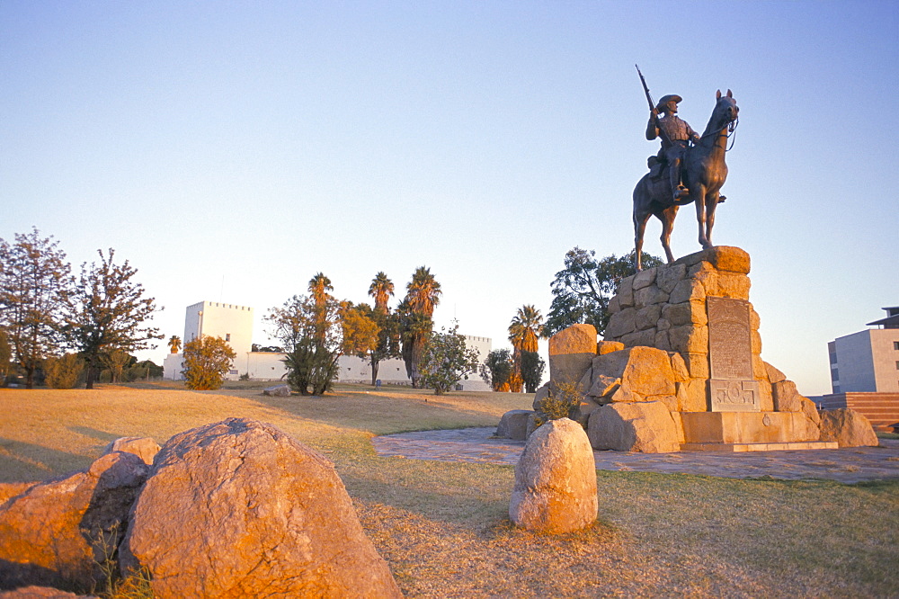 The Rider Memorial dating from 1912, Alte Fest (Old Fort), Windhoek, Namibia, Africa